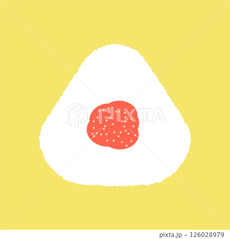 シンプルなおにぎりのイラスト(たらこ・明太子) 126028979