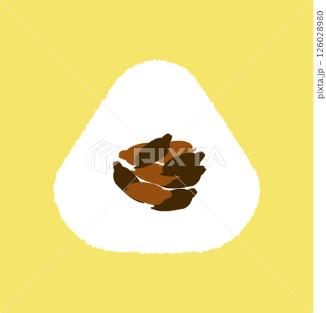 シンプルなおにぎりのイラスト(あさりしぐれ) シンプルなおにぎりのイラスト(あさりしぐれ) 126028980