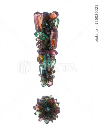 Crystal Gemstone Typeface  Mineral Typography Exclamation point 126029323