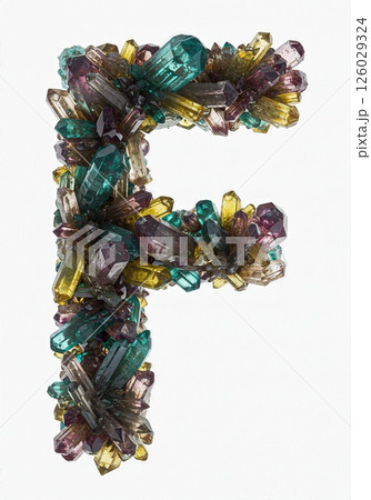 Crystal Gemstone Typeface  Mineral Typography F 126029324