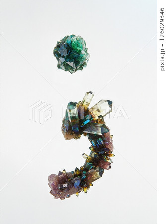 Crystal Gemstone Typeface  Mineral Typography semi-colon 126029346