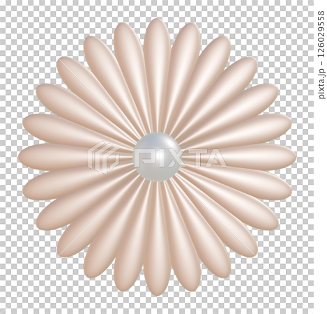 有很多花瓣的粉紅色花朵。具有珍珠紋理的花朵的 3DCG 插圖。 有很多花瓣的粉紅色花朵。具有珍珠紋理的花朵的 3DCG 插圖。 126029558