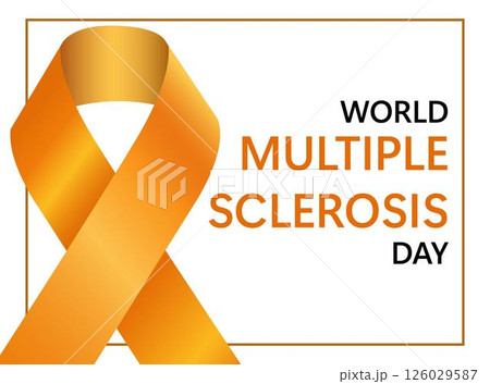 World Multiple Sclerosis Day. Raising awareness of World Multiple Sclerosis Day campaign. Orange Awareness Ribbon on White Background. Orange flat Awareness ribbon. Vector Illustration World Multiple Sclerosis Day. Raising awareness of World Multiple Sclerosis Day campaign. Orange Awareness Ribbon on White Background. Orange flat Awareness ribbon. Vector Illustration 126029587