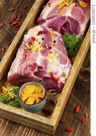 Fresh Raw Meat, Raw Meat, Pork, Beef. Fresh Raw Meat, Raw Meat, Pork, Beef. 126029871