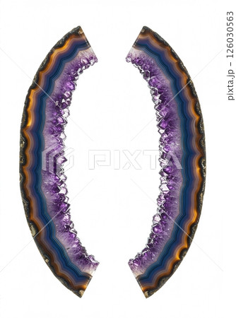 Crystalline Amethyst Geode Letter Typography  bracket 126030563