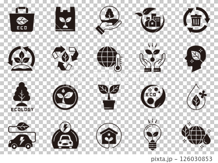 エコロジーアイコン08　Hotel Amenities icons 126030853