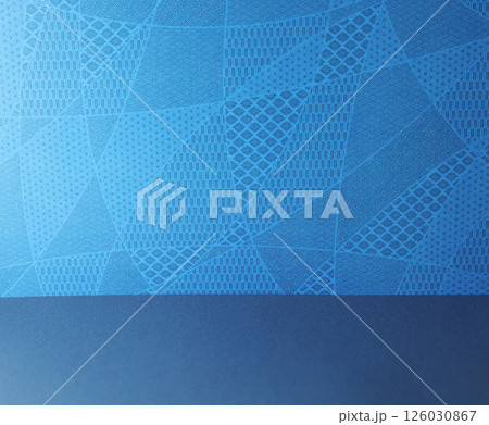 和柄背景_モンタージュ_青 和柄背景_モンタージュ_青 126030867