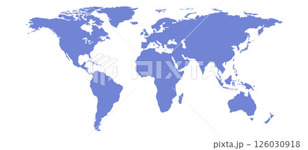 Eurasia And Africa Centered World Map Vector Illustration 126030918
