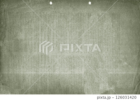 Old paper texture showing folded lines and two holes punched at top 126031420