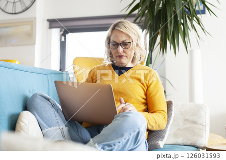an adult woman working in home interior, lifestyle people concept an adult woman working in home interior, lifestyle people concept 126031593