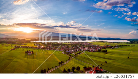 Beautiful natural landscape of the Alps. Forggensee and Schwangau, Germany, Bavaria 126031757