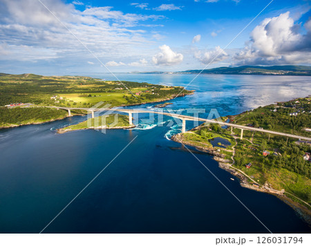 Whirlpools of the maelstrom of Saltstraumen, Nordland, Norway 126031794
