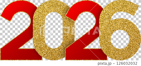Glitter Gold Red 2026 New Year Glitter Gold Red 2026 New Year 126032032