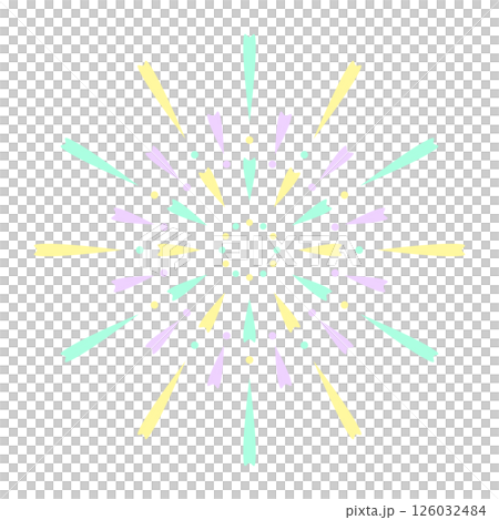 Colorful radial fireworks vector illustration 126032484