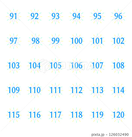 花火 数字ラベル91-120 花火 数字ラベル91-120 126032490