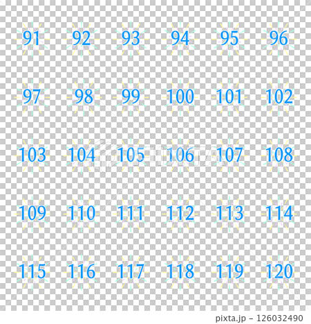 花火 数字ラベル91-120 花火 数字ラベル91-120 126032490