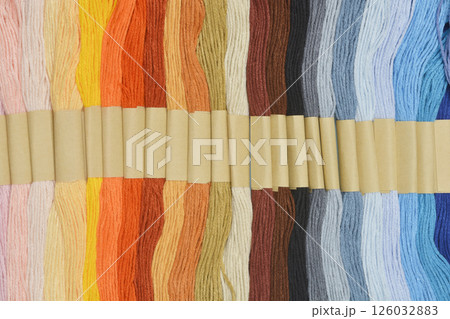 Colorful embroidery floss 126032883