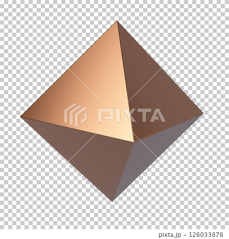3d render realistic primitive. Glossy metal copper geometric shape. 3d render realistic primitive. Glossy metal copper geometric shape. 126033878