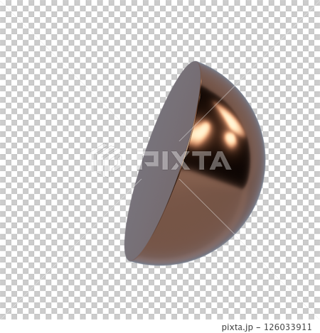 3d render realistic primitive. Glossy metal copper geometric shape. 3d render realistic primitive. Glossy metal copper geometric shape. 126033911