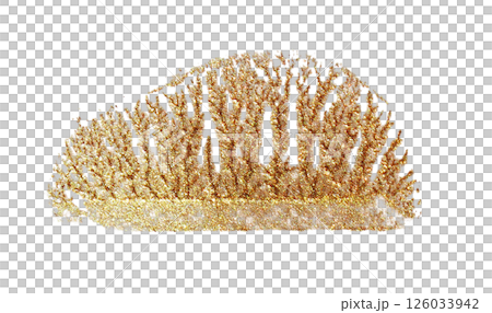 Golden hand drawn smear stain. Acrylic texture with paper effect. Gold brush stroke. Design element. Golden hand drawn smear stain. Acrylic texture with paper effect. Gold brush stroke. Design element. 126033942