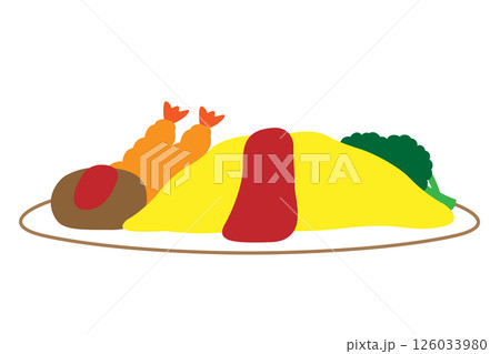 オムライスのセット 126033980