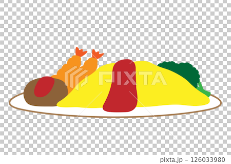 オムライスのセット 126033980