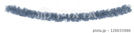 Golden tinsel, Christmas garland 126033986