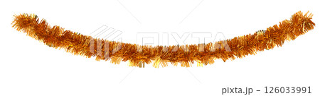 Golden tinsel, Christmas garland Golden tinsel, Christmas garland 126033991
