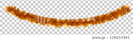 Golden tinsel, Christmas garland Golden tinsel, Christmas garland 126033991