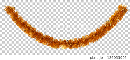 Golden tinsel, Christmas garland Golden tinsel, Christmas garland 126033993