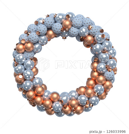 Christmas wreath from balls Christmas wreath from balls 126033996
