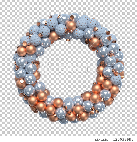 Christmas wreath from balls 126033996