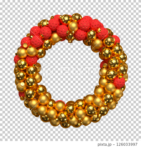 Christmas wreath from balls Christmas wreath from balls 126033997