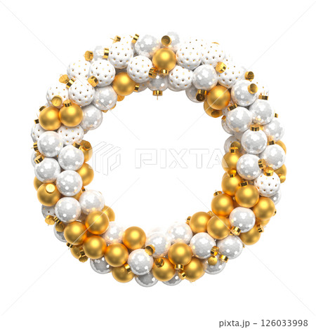 Christmas wreath from balls Christmas wreath from balls 126033998