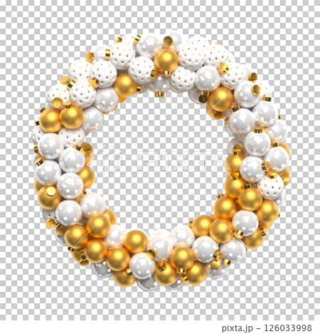 Christmas wreath from balls Christmas wreath from balls 126033998