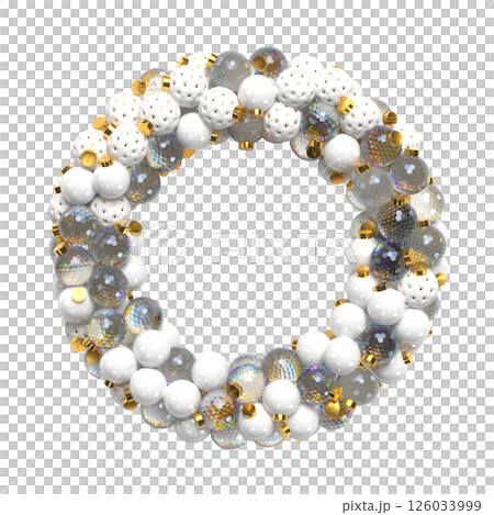 Christmas wreath from balls 126033999