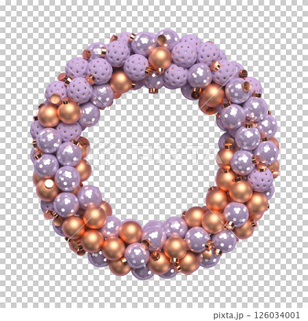 Christmas wreath from balls 126034001