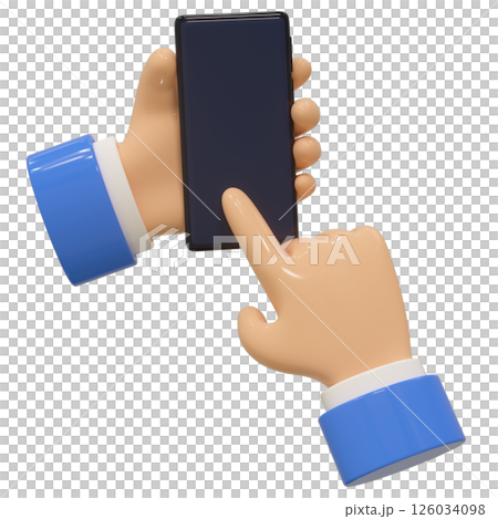 3d hand phone 126034098