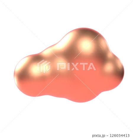 3d gold pink balloon 126034413