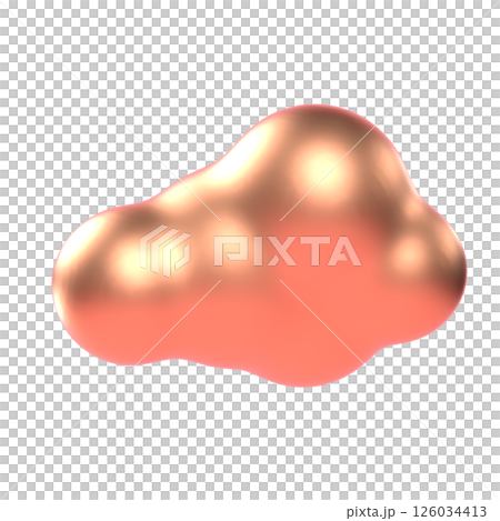 3d gold pink balloon 126034413