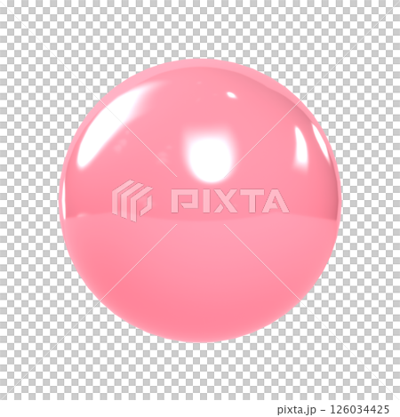 3d pink gold sphere 126034425