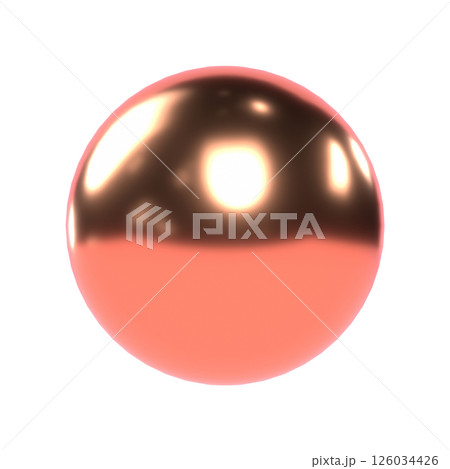 3d pink gold sphere 3d pink gold sphere 126034426