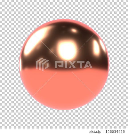 3d pink gold sphere 3d pink gold sphere 126034426