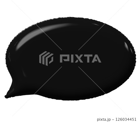 3d black speech bubble 3d black speech bubble 126034451