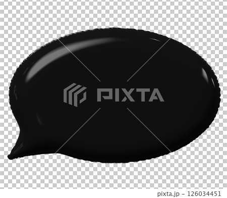 3d black speech bubble 3d black speech bubble 126034451
