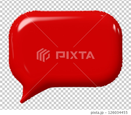3d red speech bubble 3d red speech bubble 126034455