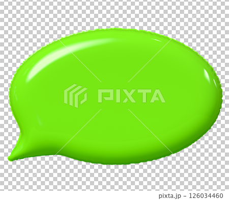 3d green speech bubble 126034460