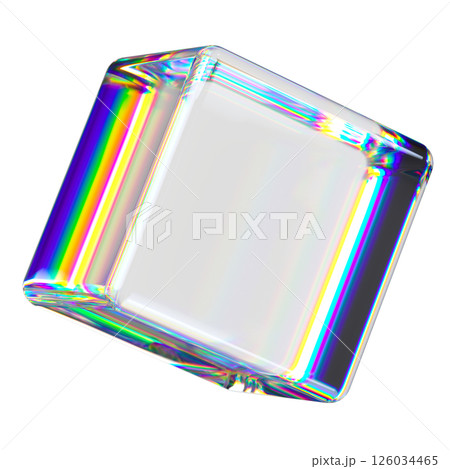 Transparent 3d Holographic Cube Transparent 3d Holographic Cube 126034465