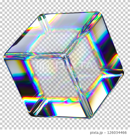 Transparent 3d dispersion cube Transparent 3d dispersion cube 126034466