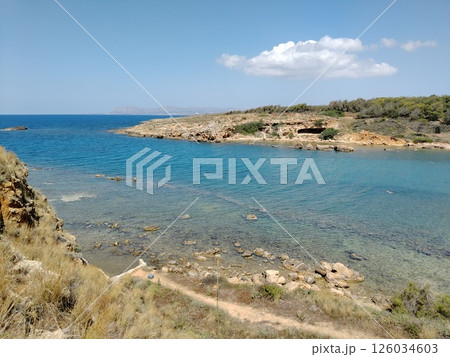 ギリシャ、ハニアのapostlesビーチ 126034603